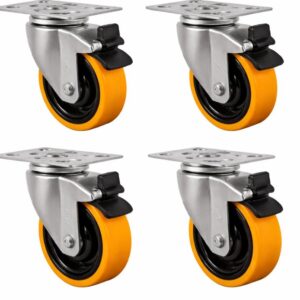 Kit com 4 Rodízios Industriais Giratórios | Alta Resistência e Mobilidade – Relton Peças